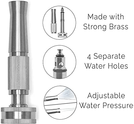 Morvat Stainless Steel Metal Water Hose Reel for 150FT Hose, Retractable Garden Holder with Storage Shelf & Crank, Wall/Floor Mount, Includes 100FT
