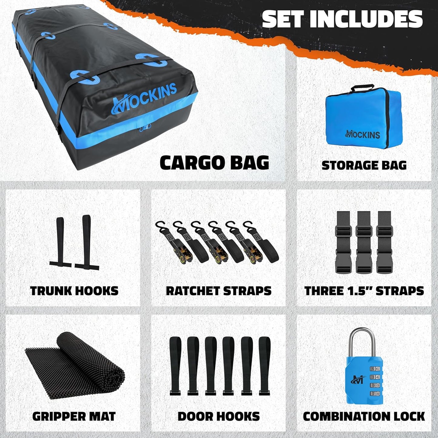 35 Cu Ft Waterproof Rooftop Cargo Carrier Bag | 80x40x19 Heavy Duty, Abrasion Resistant