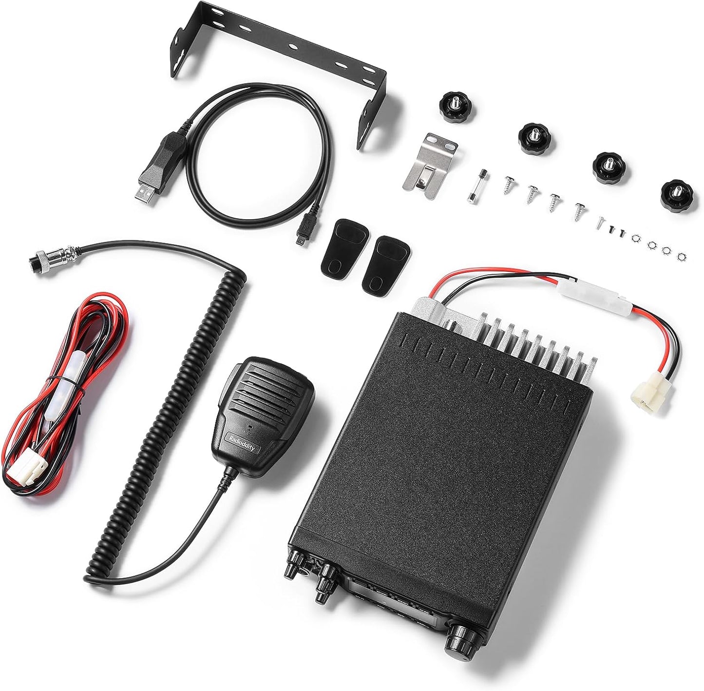 QT80 10 Meter Radio, 80W High Power Amateur Ham Radio, SSB/AM/FM/PA Mobile Transceiver with RX & TX Noise Reduction, CTCSS/DCS, ASQ, SWR High Alert