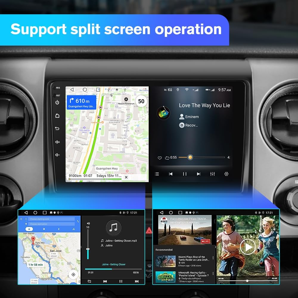 Car Radio Stereo for Ford F150 F-150 2009 2010 2011 2012, 9 inch Touch Screen Android 13 Head Unit 2G+64G