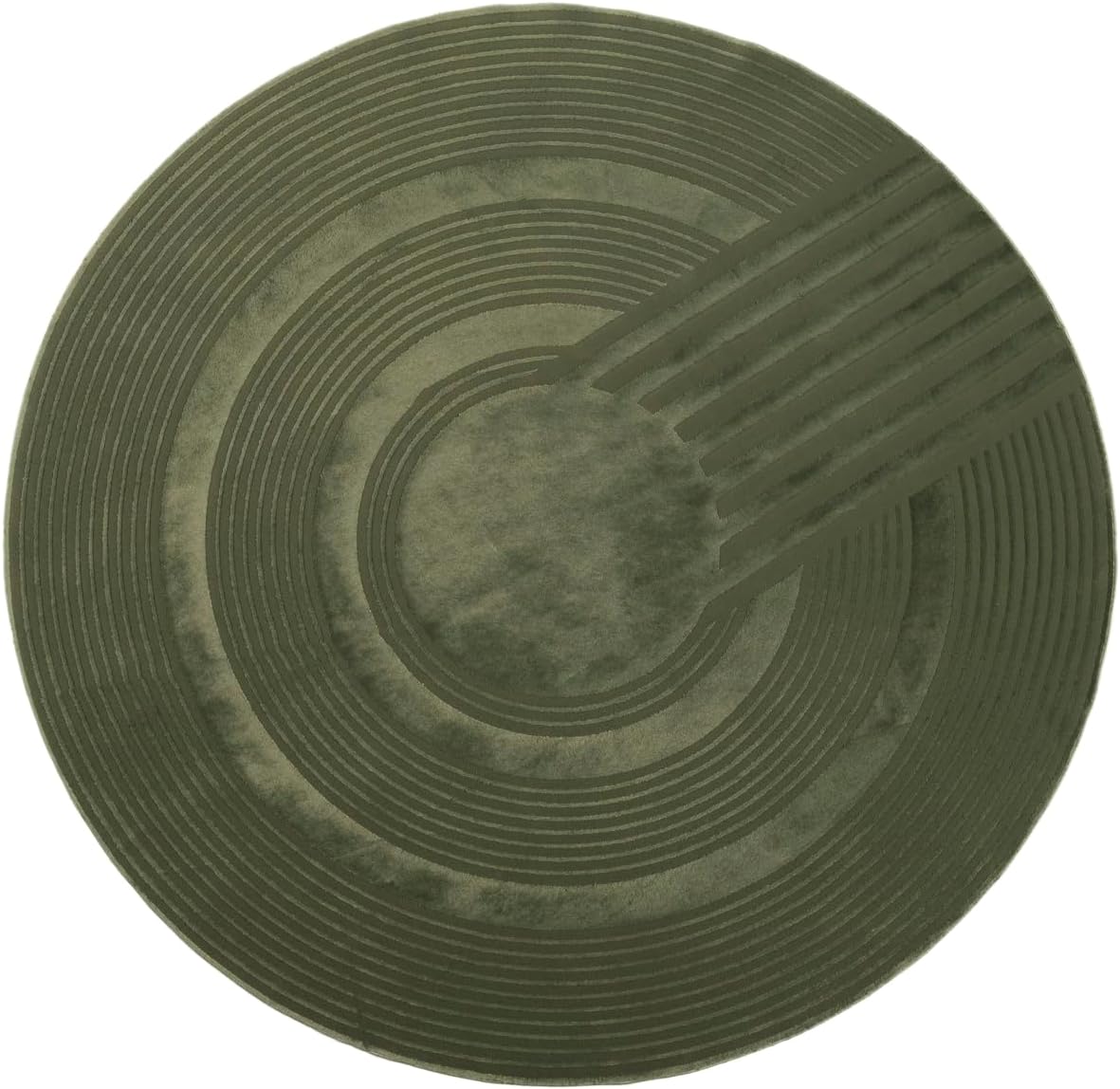 Revival Rugs Maru 8'x8' Washable Area Rug, 100% Recycled Oeko-TEX Certified, Medium Pile, Green