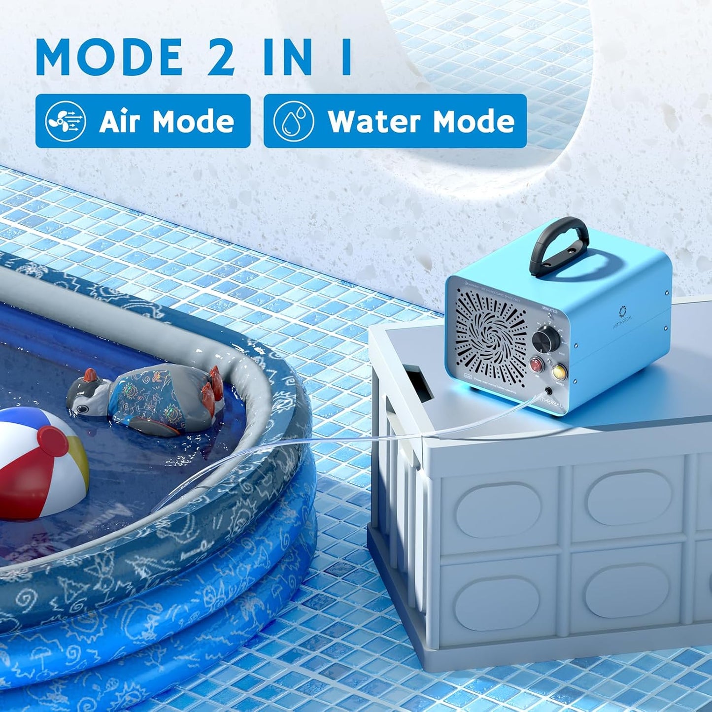 Airthereal MA25L Ozone Generator 40,000mg/h - Dual-Mode Ozone Machine for Water and Air Purification, High Capacity