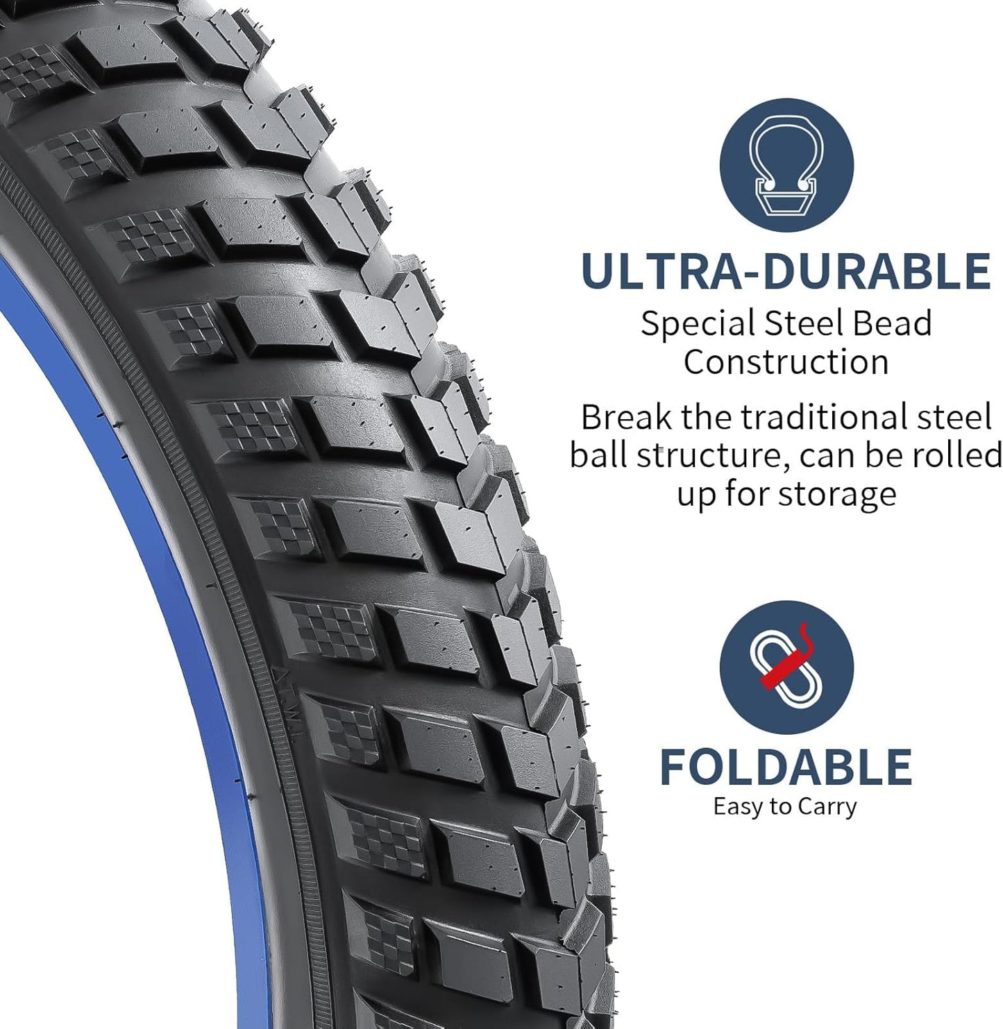 2-PCS 24' Fat E-Bike Tires 24 x 3.0/76-507 and 24' Heavy Duty Fat Bike Tubes Schrader Valve