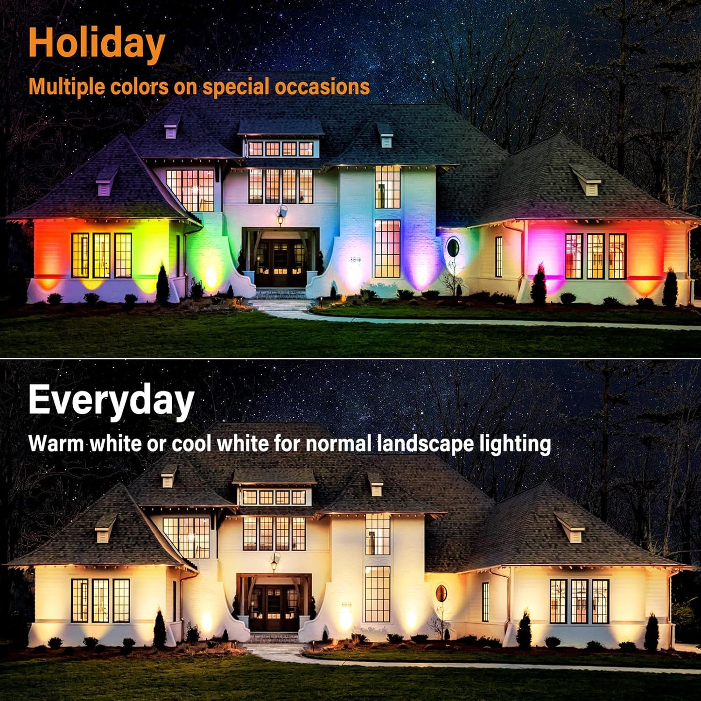 Low Voltage RGBW LED Landscape Lights Spot Lights Outdoor for Yard Garden Decor Spotlight