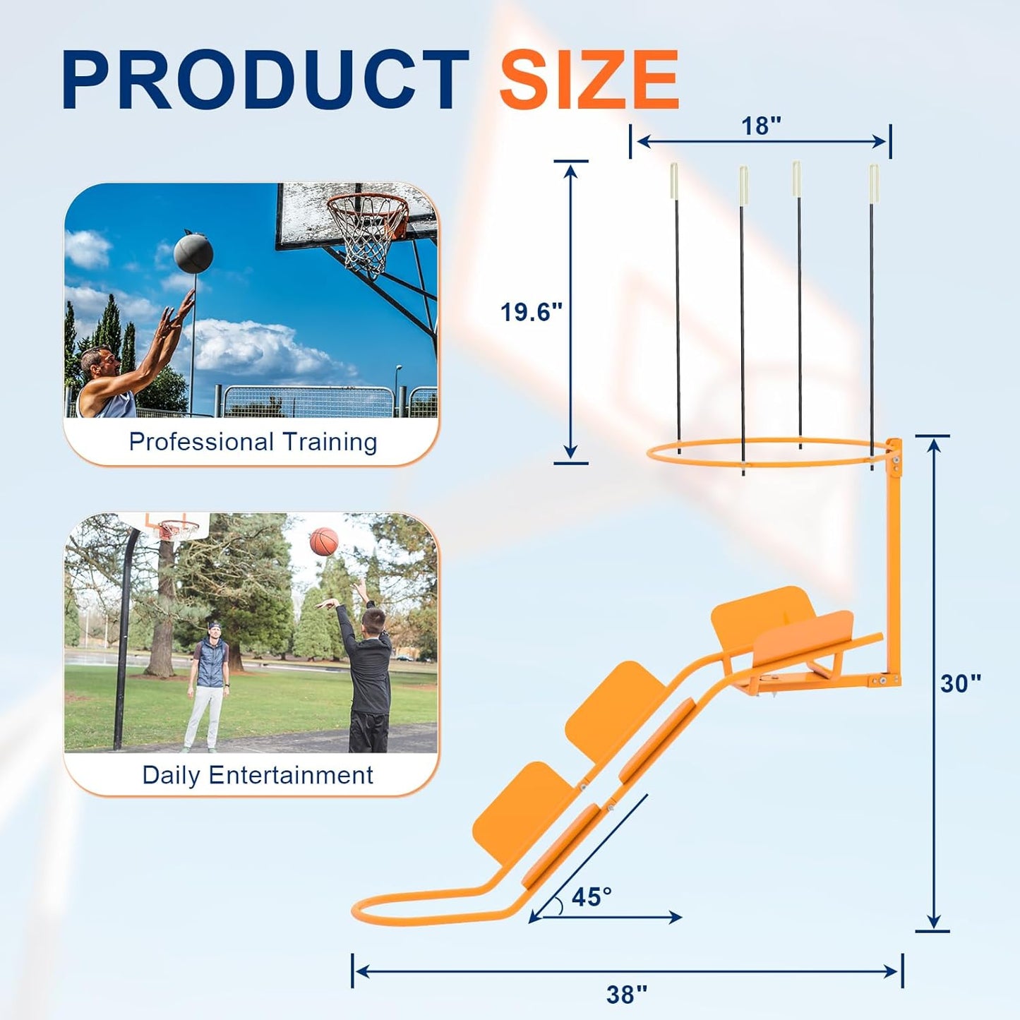 Basketball Return Attachment, Steel Return System for Basketball