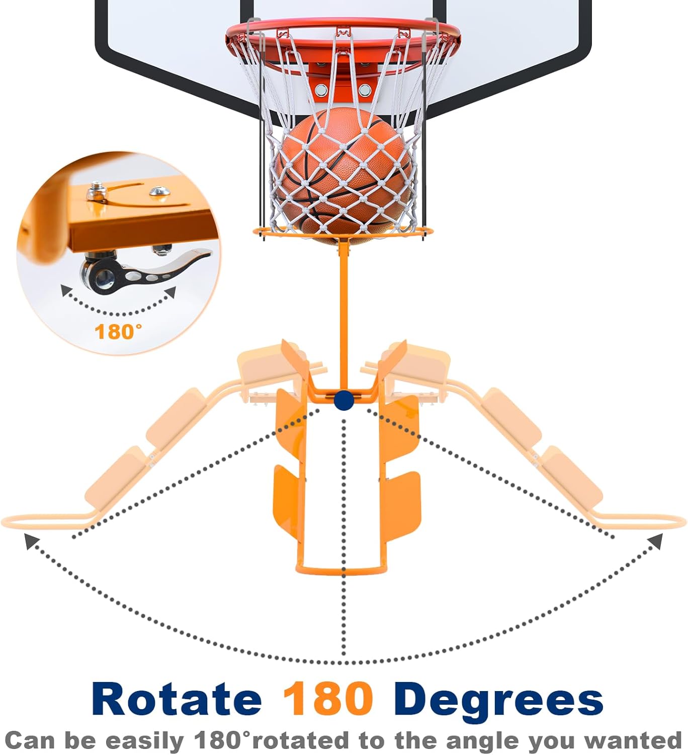 Basketball Return Attachment, Steel Return System for Basketball