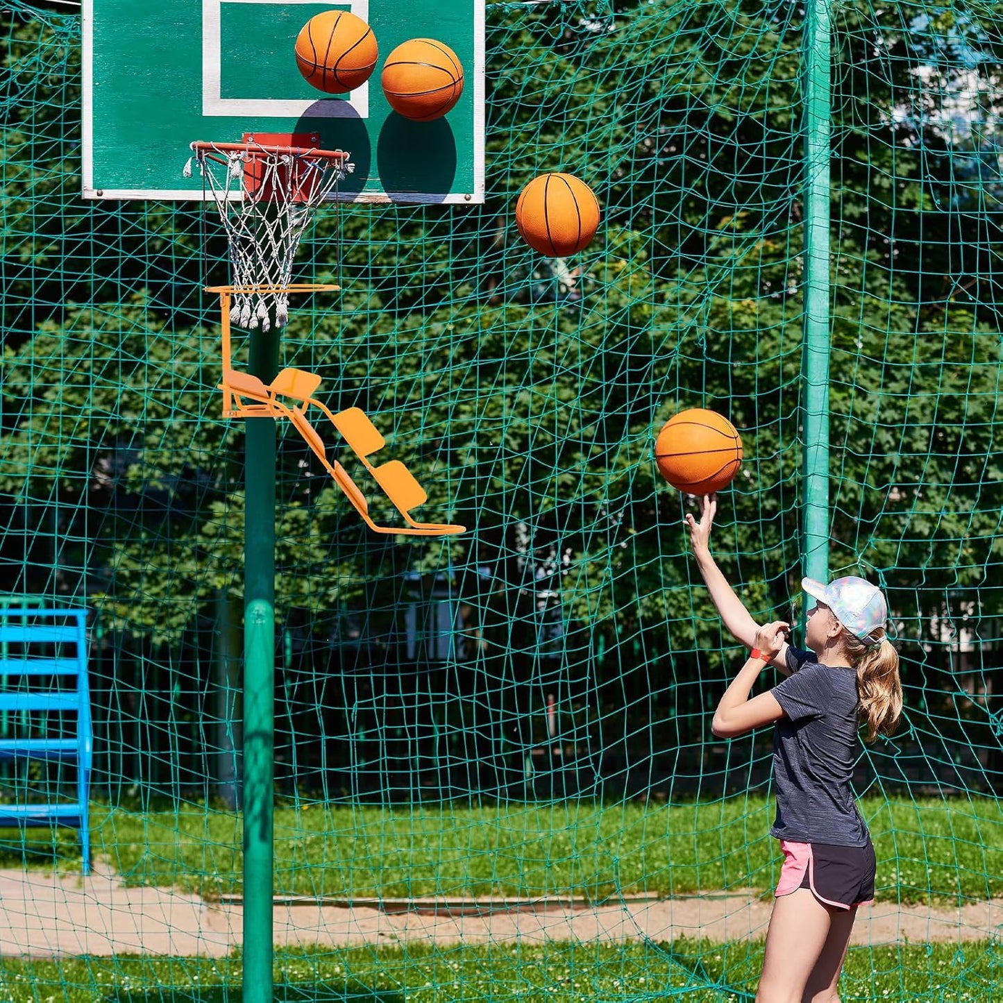 Basketball Return Attachment, Steel Return System for Basketball