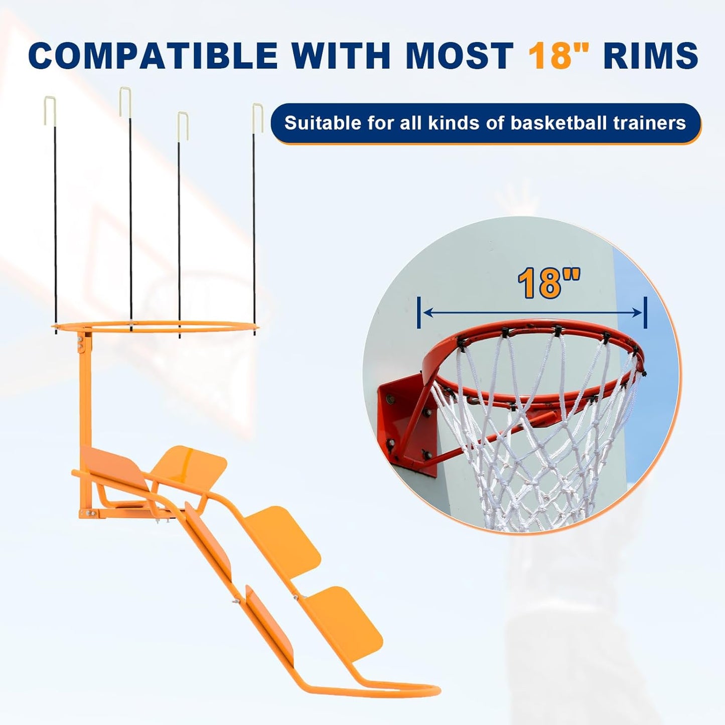 Basketball Return Attachment, Steel Return System for Basketball