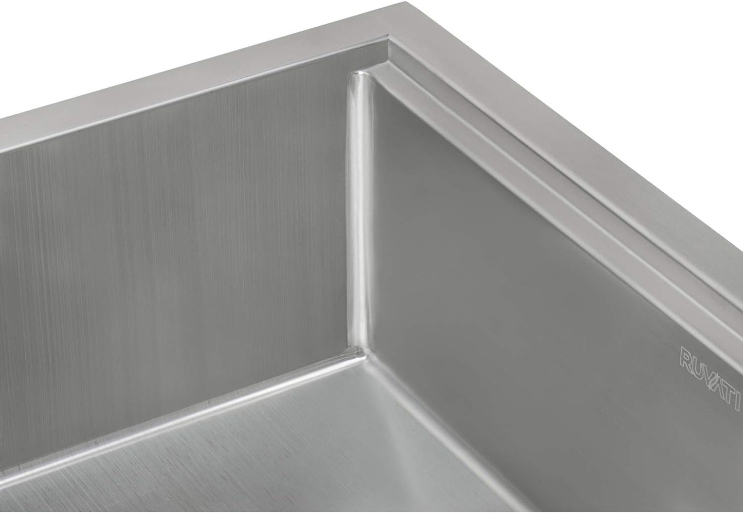 24-inch Undermount Rounded Corner Workstation Kitchen Sink Single Bowl, 16 Gauge Stainless Steel, Brushed Finish