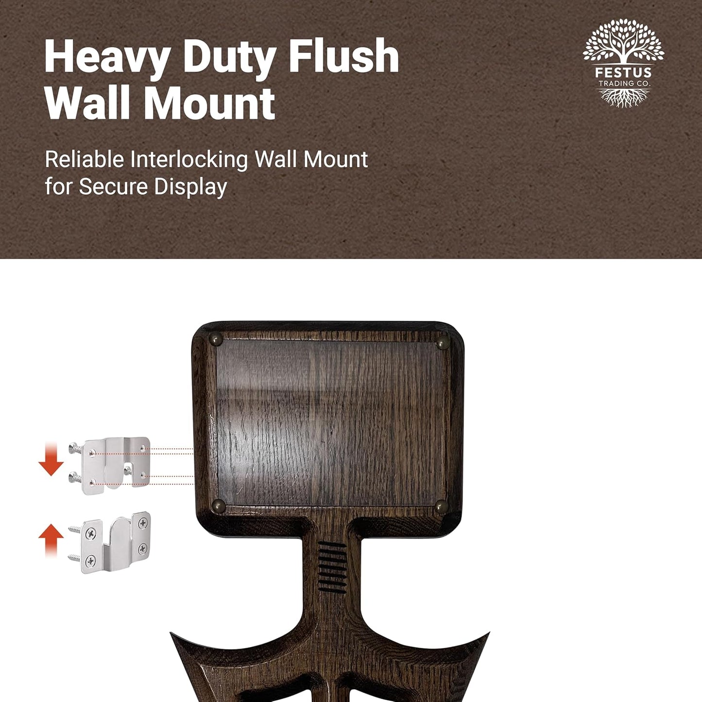 Festus Trading Company Arrowhead European Mount - Wooden Picture Frame (5x7), Hunting Photo, Plaques