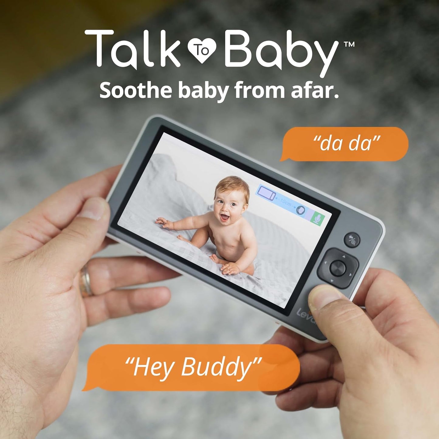Video Baby Monitor, 5'' 720P Screen, PTZ Camera, 3800mAh Battery, Night Vision, Two-Way Talk, No WiFi, Carrying Case