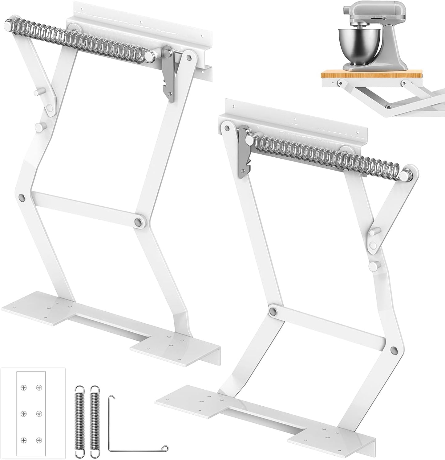 Zipcase Kitchen Appliance Lift, Mixer Lift for Cabinet with Soft-Close Holds Up to 45 lbs