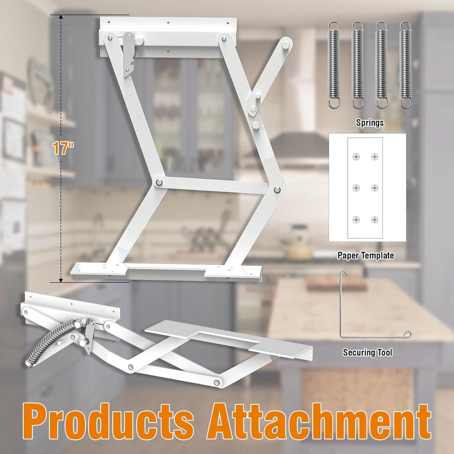 Zipcase Kitchen Appliance Lift, Mixer Lift for Cabinet with Soft-Close Holds Up to 45 lbs