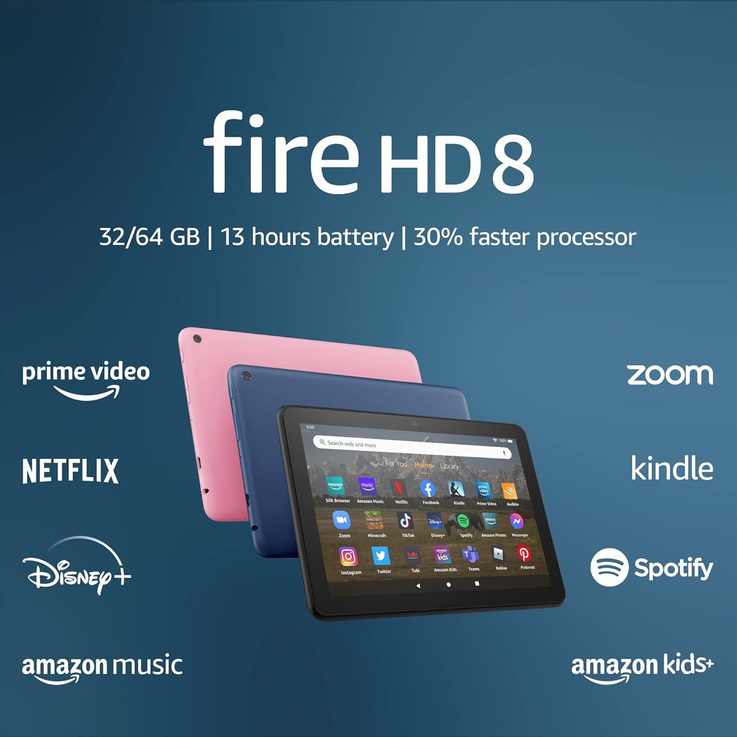 Fire HD 8 Tablet (8' HD Display, 16 GB, without Special Offers) - Black (Previous Generation - 8th)
