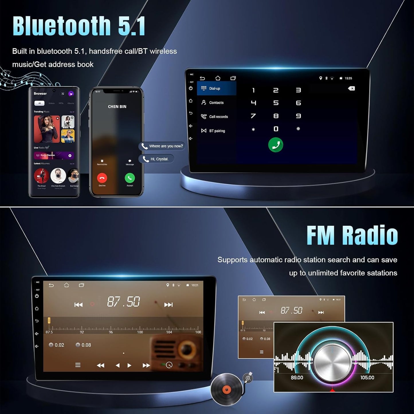 Car Radio for Ford F150 2009-12,F150 CarPlay, Android Auto 9 Inch Stereo with Bluetooth GPS Navigation WiFi Backup