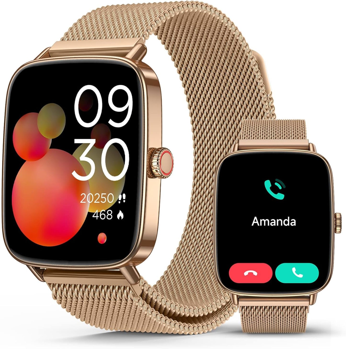 Smart Watches for Women 2025, 1.85' AI Voice, 24/7 Heart Rate Monitor, Stress/SpO2/Sleep Tracker, IP68 Waterproof