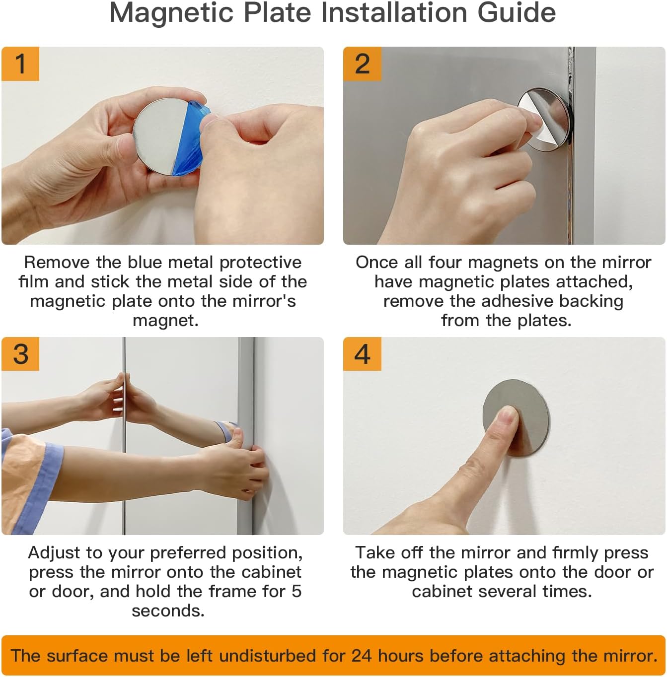 55'x16' Magnetic Mirror Lightweight Full-Length Mirror, Strong Adhesion, Easy Installation, Suitable for Refrigerator