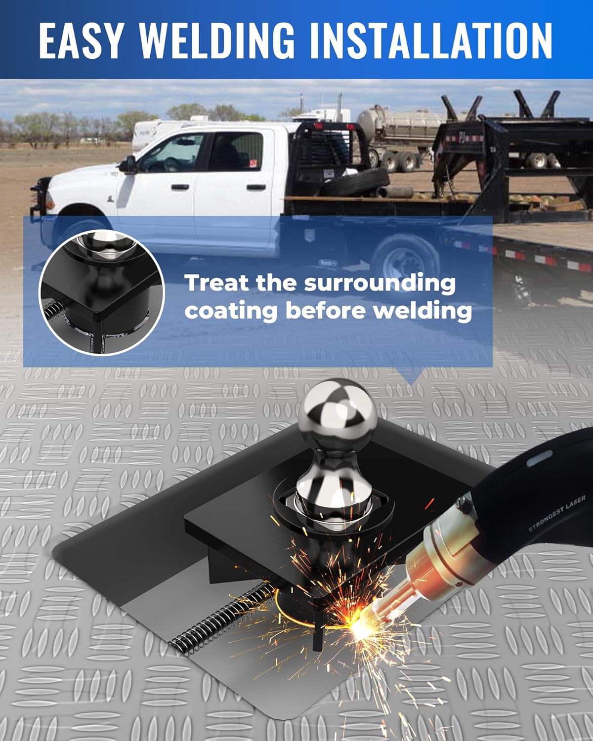 Gooseneck Hitch Kit Fit for Flat Beds,GTW 31000 lbs, Replace GNRK1500