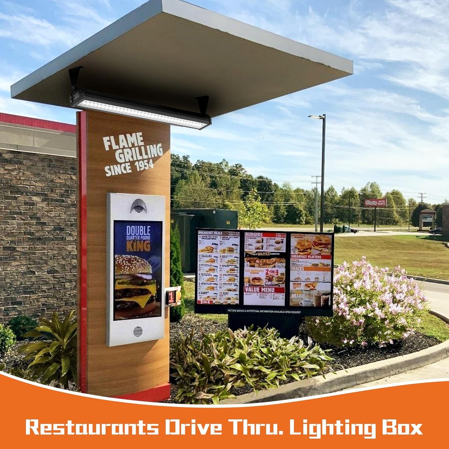 72W LED Linear Floodlight, 5700K Crystal Bright White, Adjustable Lighting Directions, Waterproof LED Wall Washer