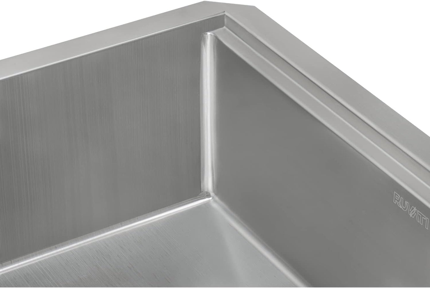 27-inch Undermount Rounded Corner Workstation Kitchen Sink Single Bowl, 16 Gauge Stainless Steel Kitchen Sinks