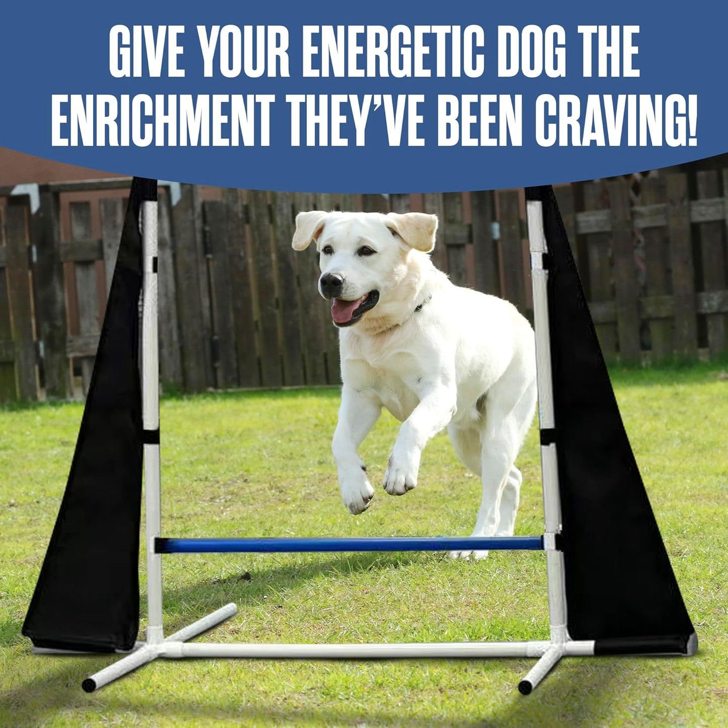 Dog Agility Training Set, Obstacle Course Training and Exercise Equipment, w/Play Tunnel Weave Poles Jumps Ect.