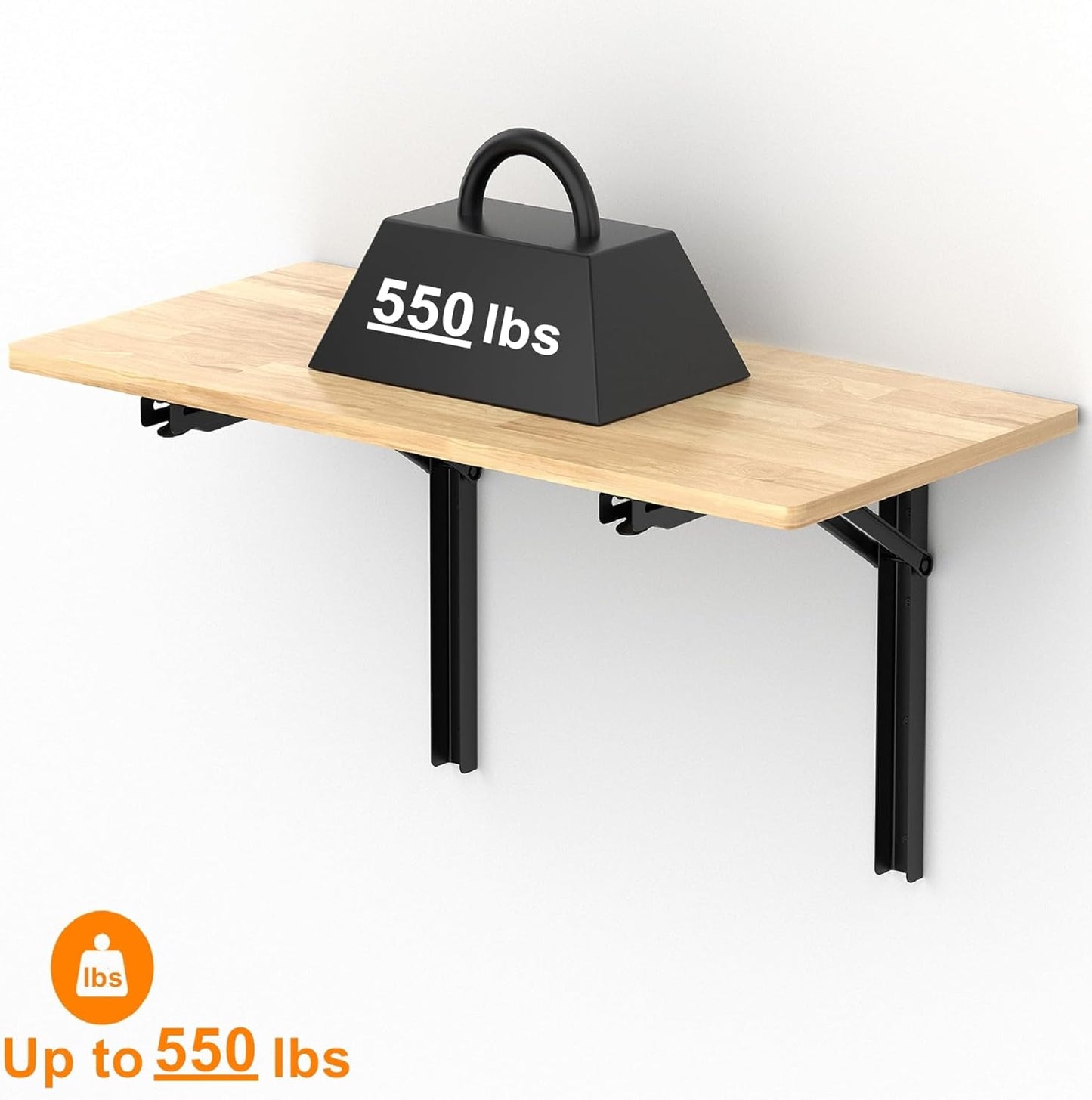 Wall Mounted Folding Workbench, Heavy Duty Folding Wall Table/Desk, Holds Up to 550lbs (47.25 x 22.75inch)