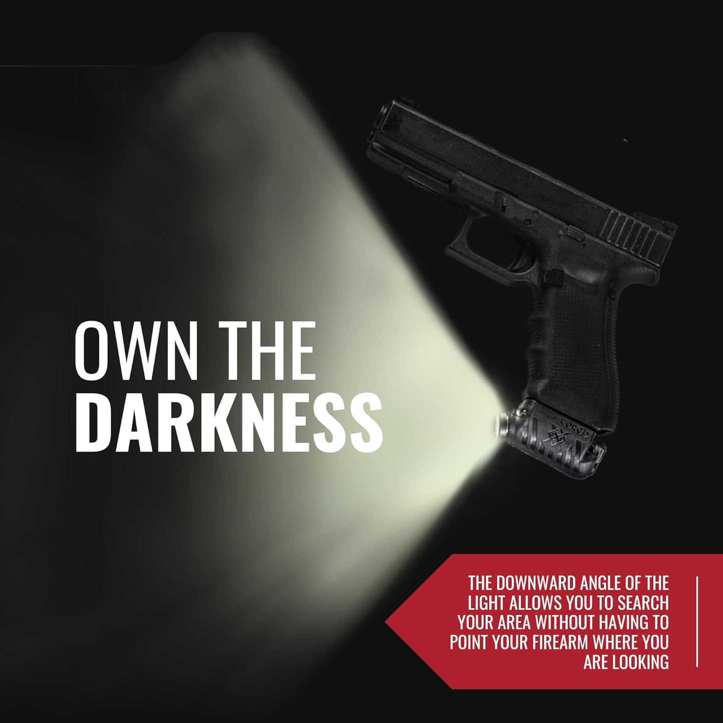 Torch & Firestarter Pack - Tactical Flashlight High Lumens & Firestarter Kit Compatible with Glock 17/19/22/26/33