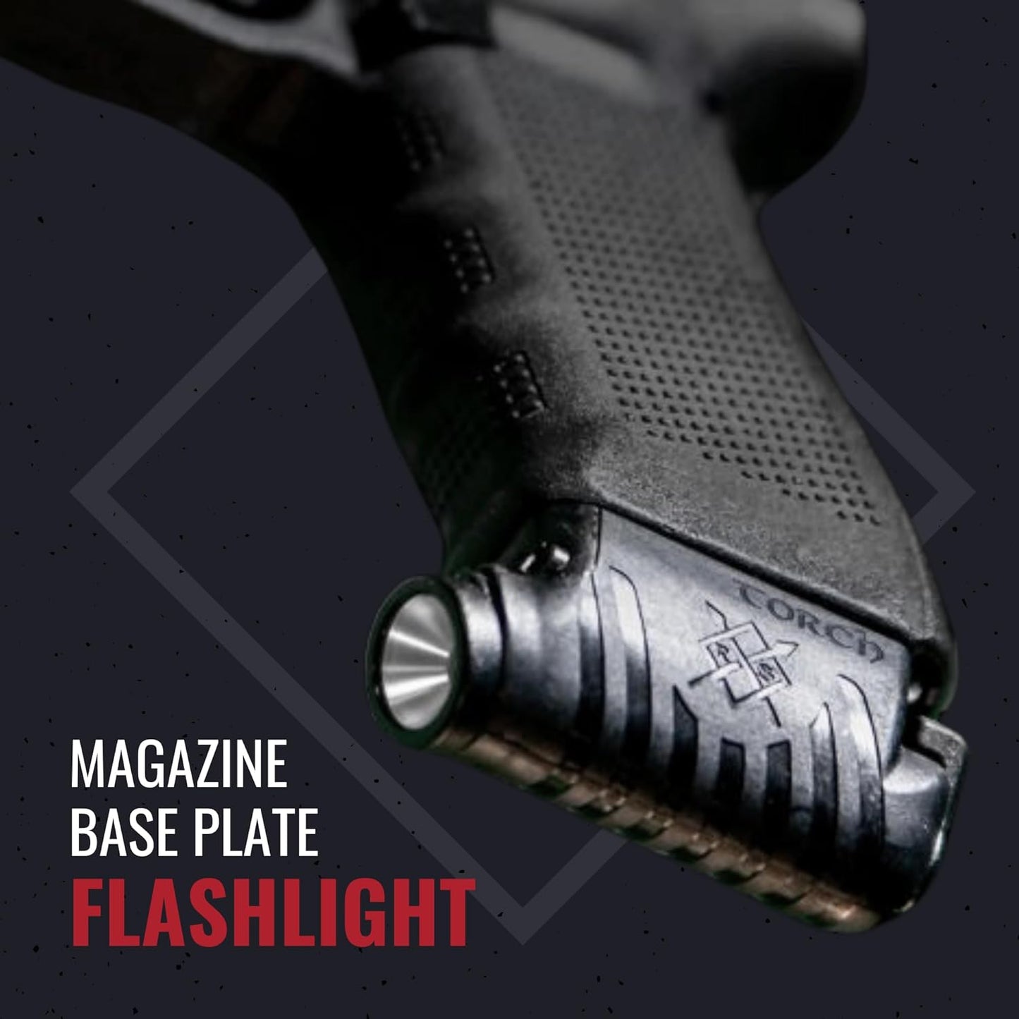 Torch & Firestarter Pack - Tactical Flashlight High Lumens & Firestarter Kit Compatible with Glock 17/19/22/26/33