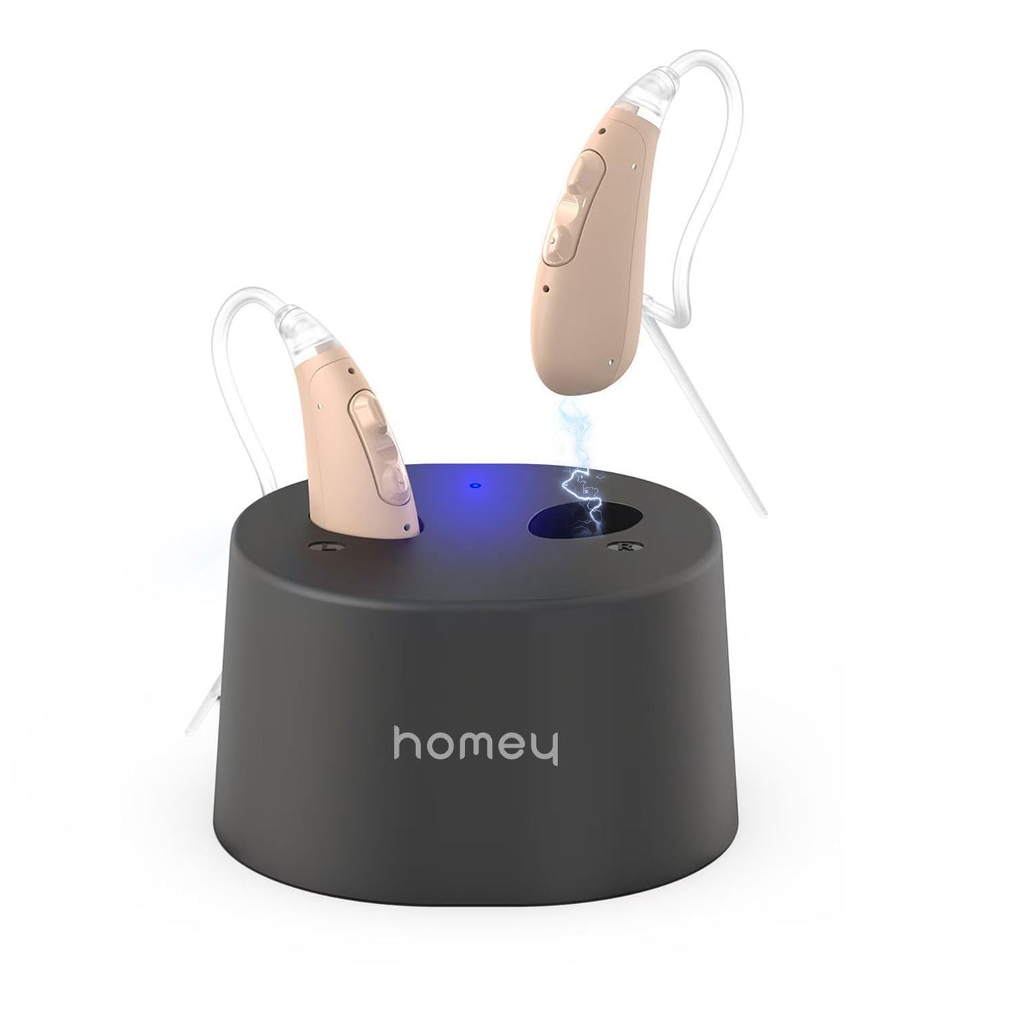 Rechargeable Hearing Aids for Seniors, OTC Digital BTE Hearing Aids, AI Noise Cancellation & Whistle Suppression