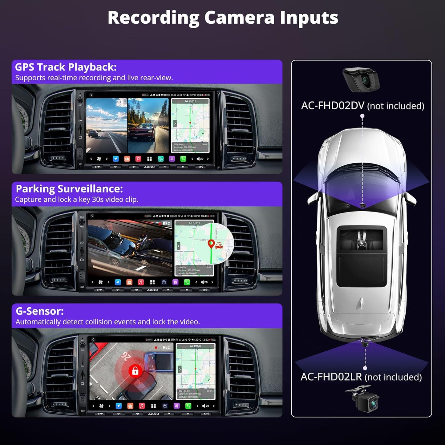 7inch Audio Double Din Car Stereo, 4G LTE, Wireless Carplay & Android Auto, Dual Phone Connection & BT