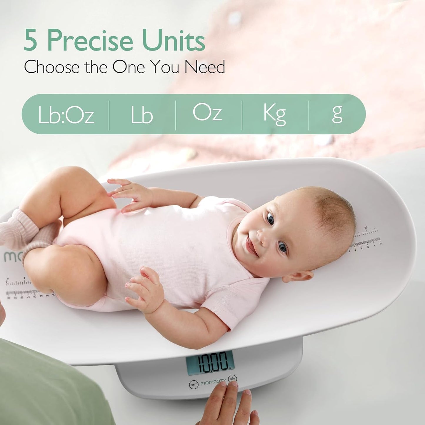 Digital Baby Scale, Weigh & Measure Height for Baby, Kids, Pets & Adults, Easy-to-Read LED Screen
