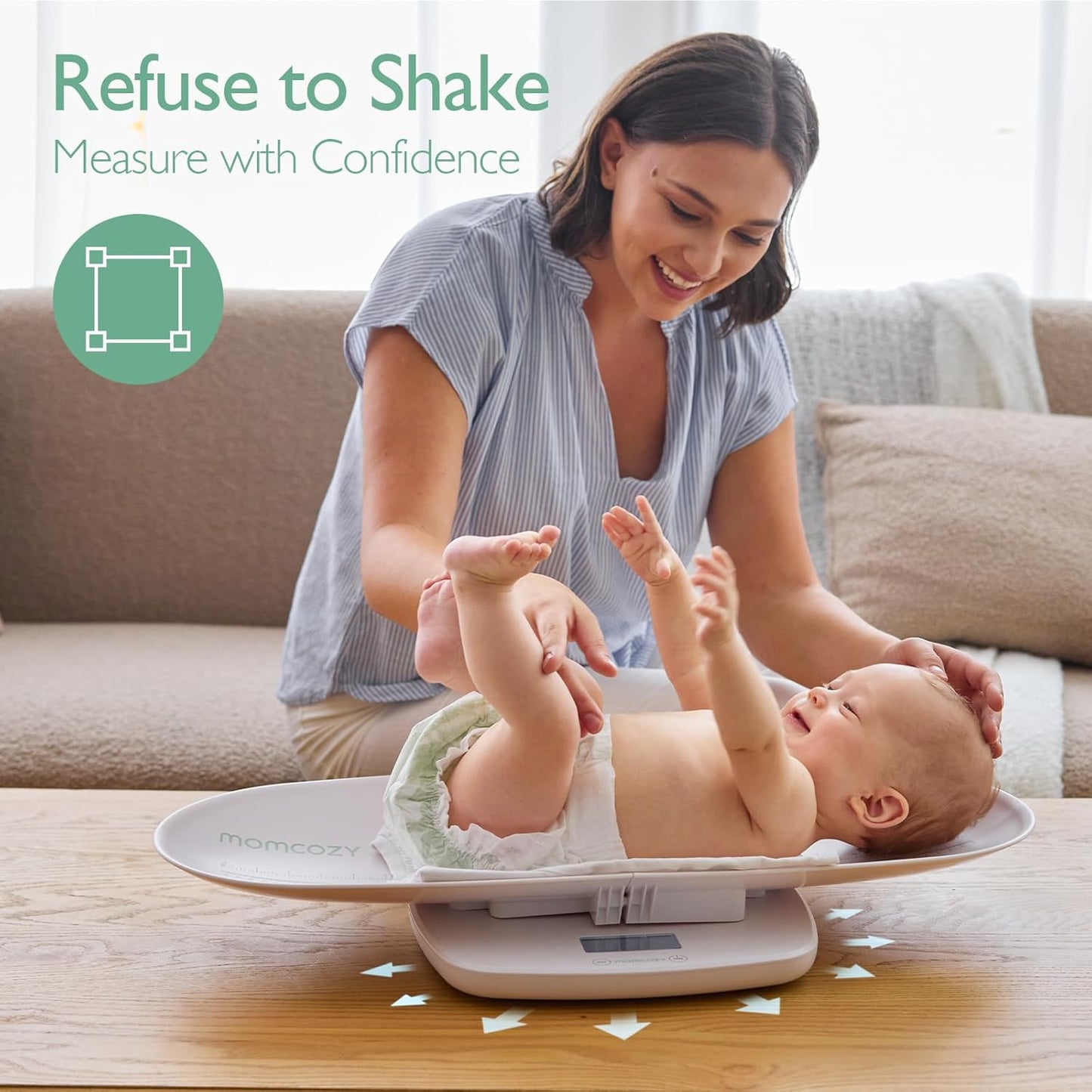 Digital Baby Scale, Weigh & Measure Height for Baby, Kids, Pets & Adults, Easy-to-Read LED Screen