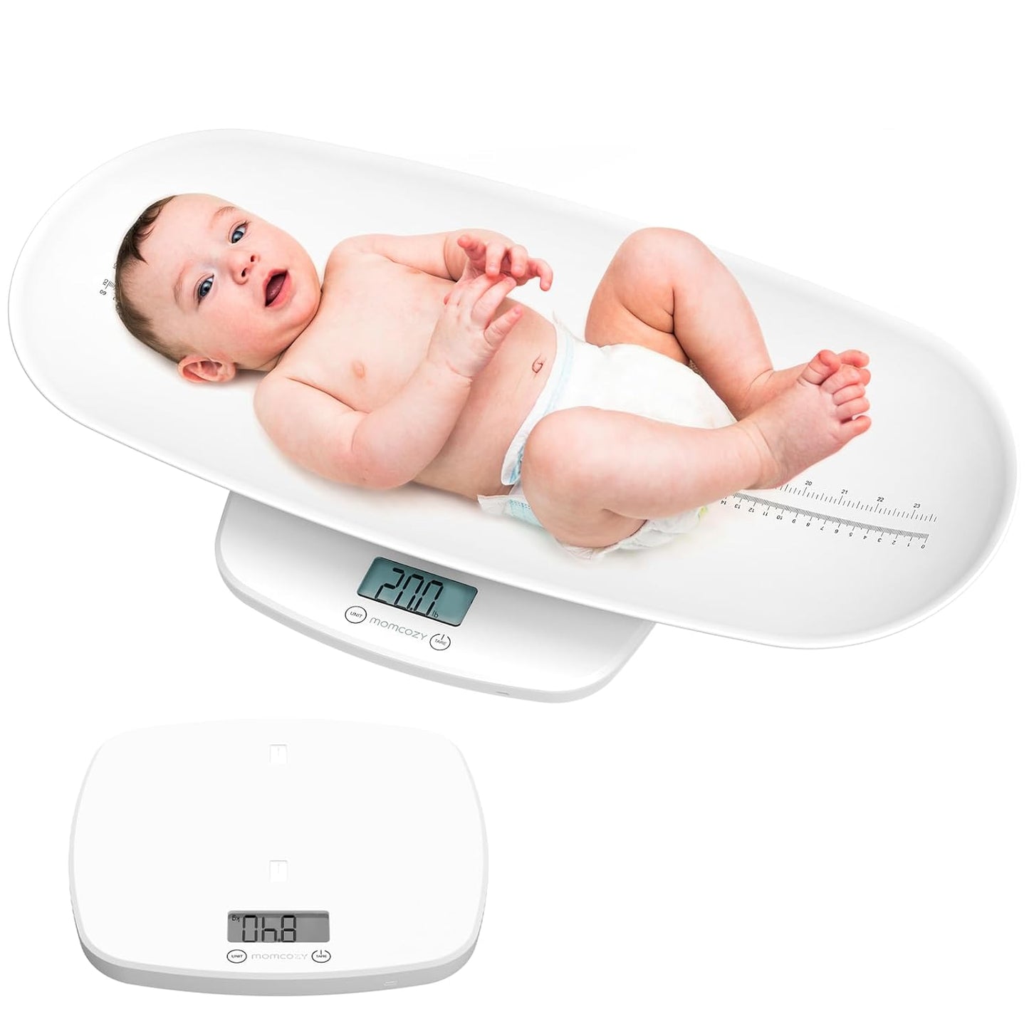 Digital Baby Scale, Weigh & Measure Height for Baby, Kids, Pets & Adults, Easy-to-Read LED Screen