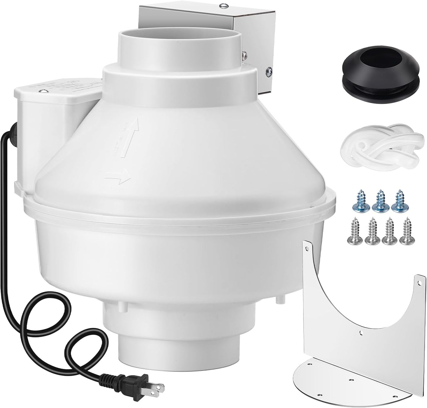 Dryer Vent Booster Fan 4 Inch, DBF 110 Dryer Vent Booster Kit Exhaust Fan with Plug Efficient, Quiet, and Easy to Install