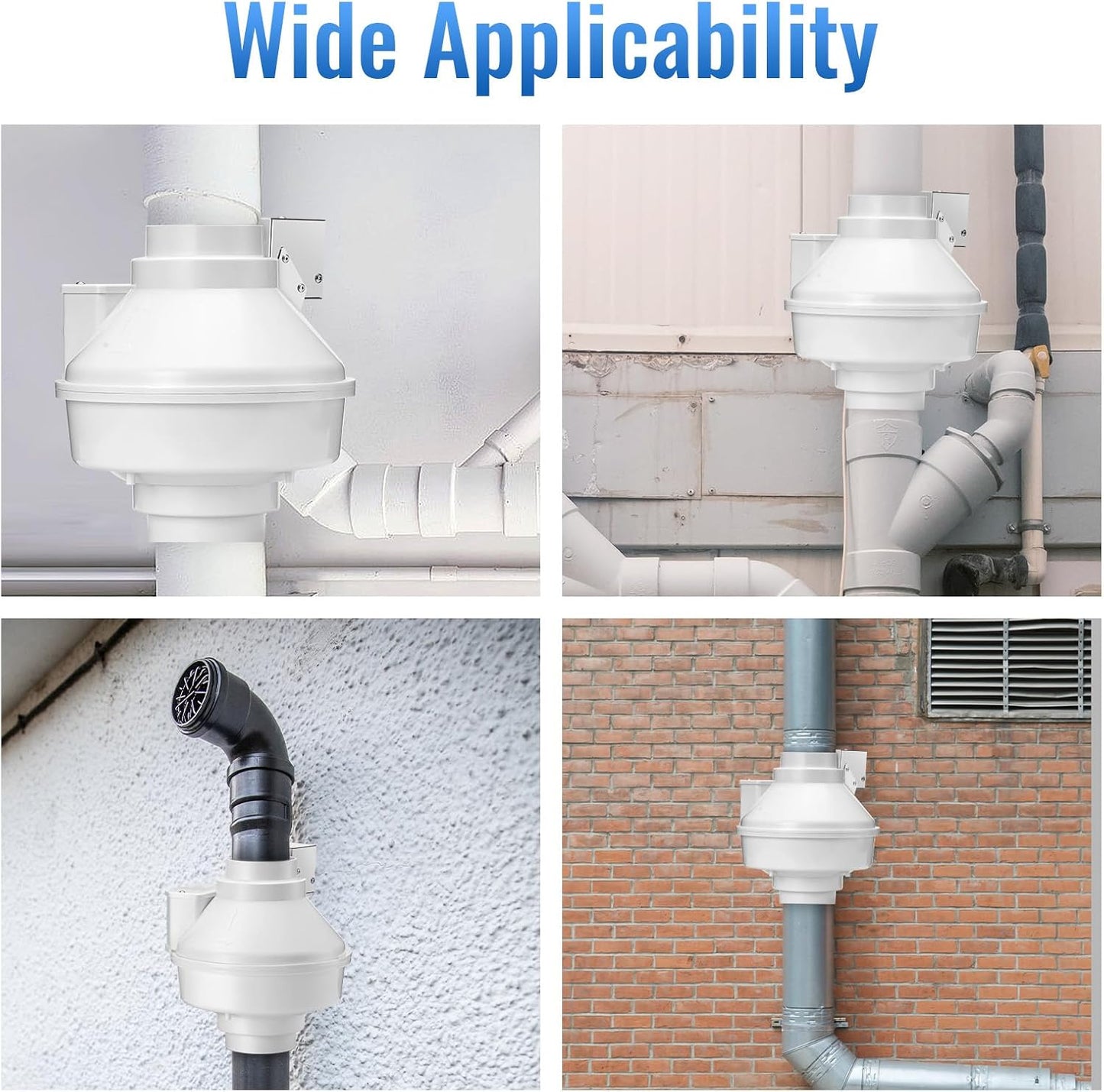 Dryer Vent Booster Fan 4 Inch, DBF 110 Dryer Vent Booster Kit Exhaust Fan with Plug Efficient, Quiet, and Easy to Install