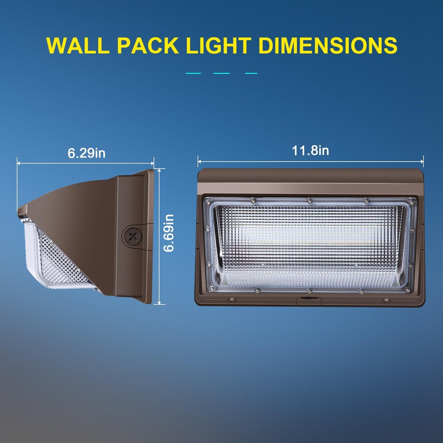 6 Pack LED Wall Pack Light,15840LM Daylight Outdoor Security Lighting,Commercial and Industrial Wall Pack