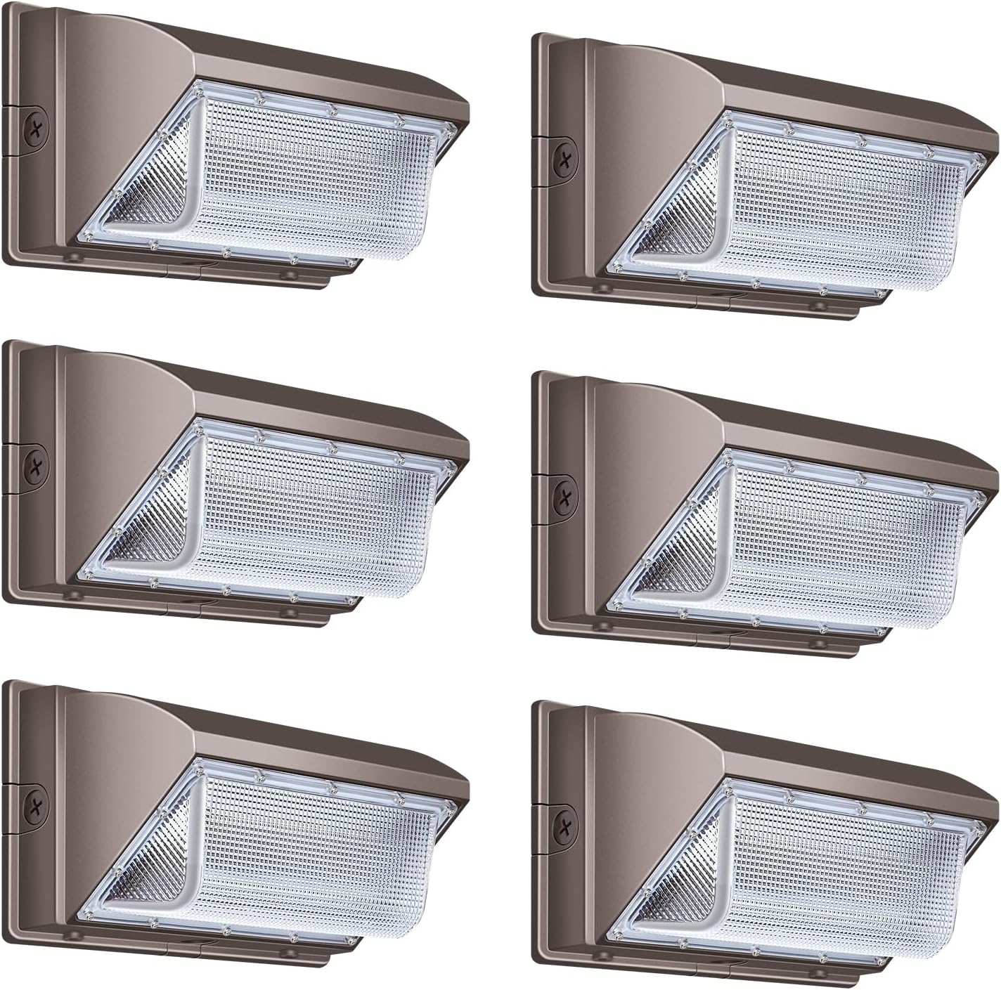 6 Pack LED Wall Pack Light,15840LM Daylight Outdoor Security Lighting,Commercial and Industrial Wall Pack