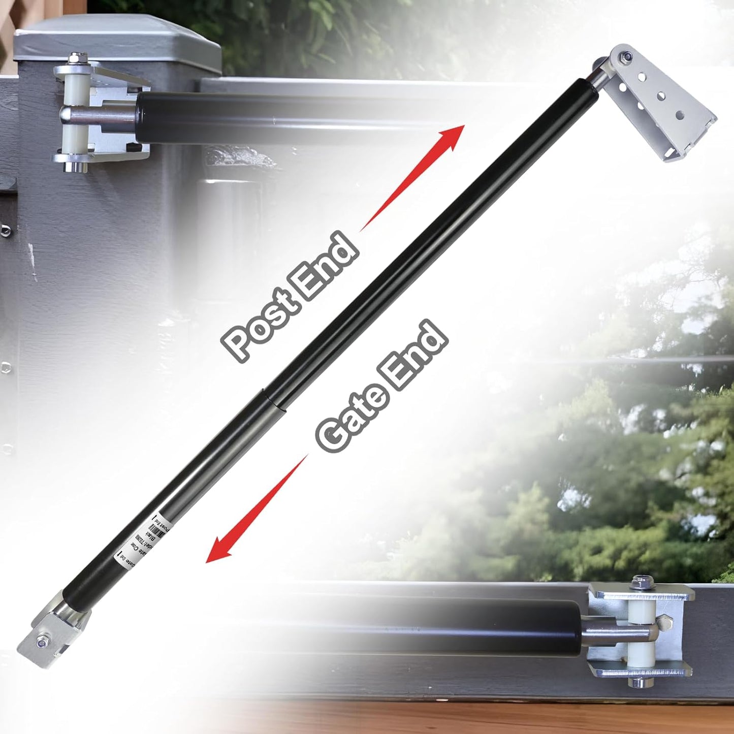 TB200B Outdoor Heavy Duty Gate Closer for Gates 40 to 64 Inches in Width and 60 to 140 Pounds in Weight, High Grade Hydraulic Gate Closer, Black