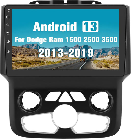 Android 13 Car Head Unit for Dodge Ram 2013-2019 1500 2500 3500 Built in Carplay/Android Auto 9 inch 2-32G
