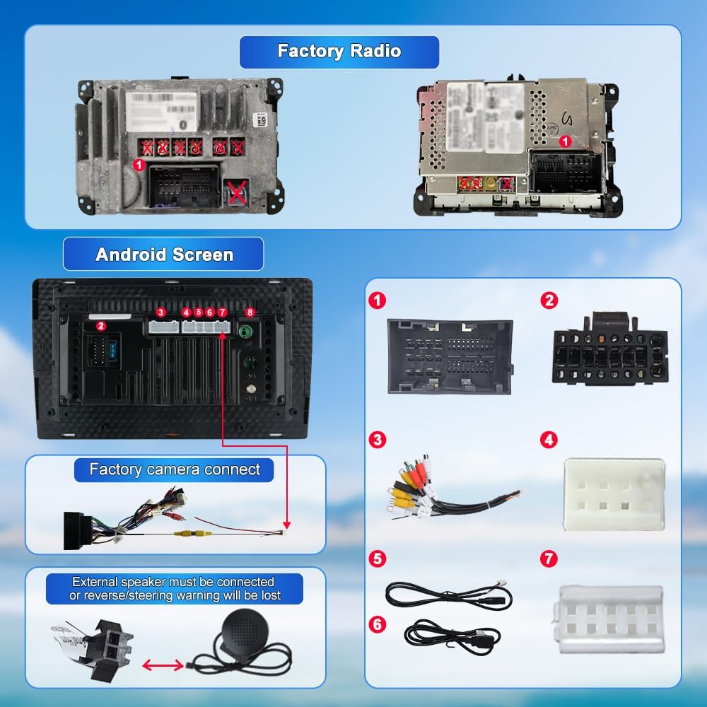 Android 13 Car Head Unit for Dodge Ram 2013-2019 1500 2500 3500 Built in Carplay/Android Auto 9 inch 2-32G