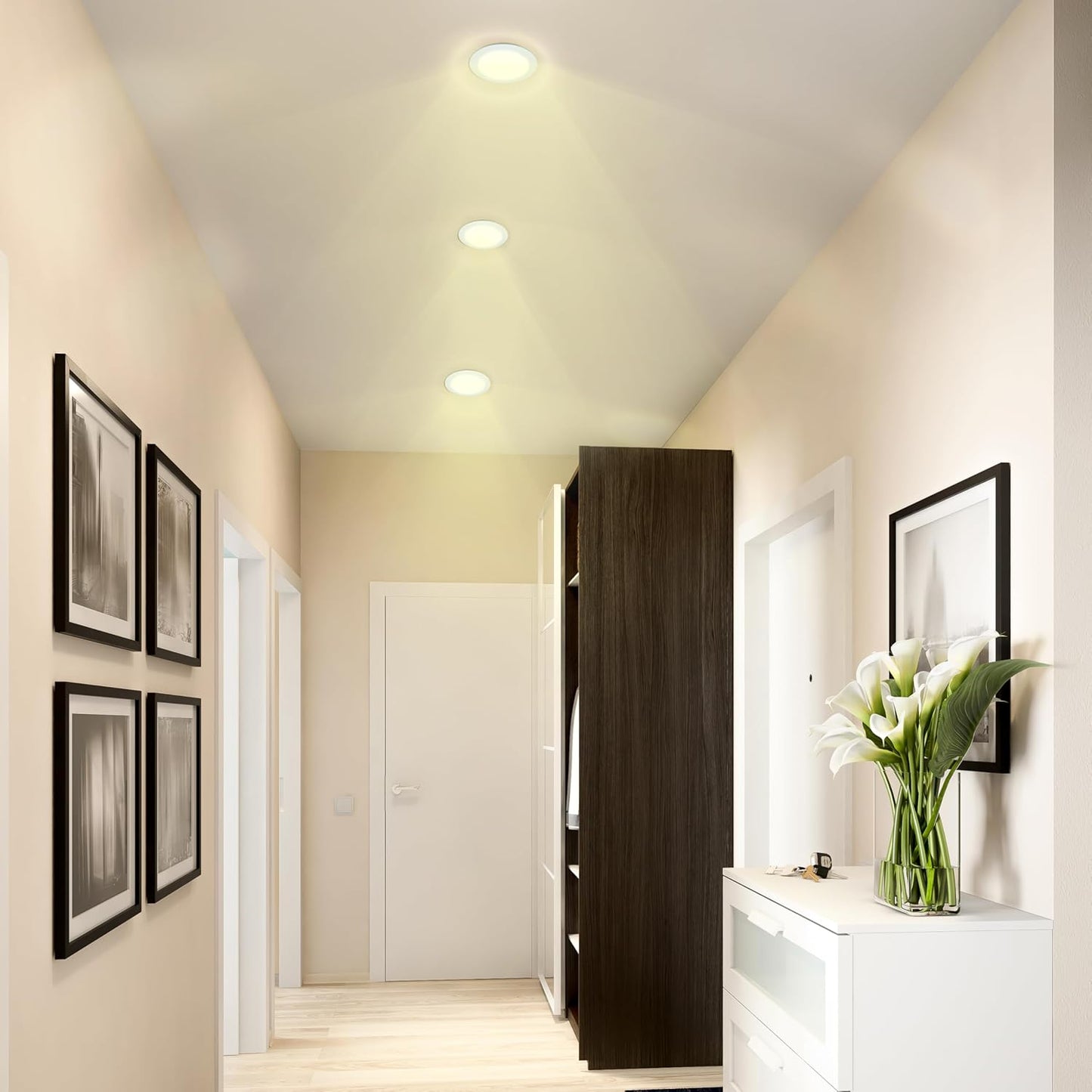 CLEANLIFE Canless Recessed Lighting 6 in - TRIAC Dimmable LED Ceiling Light - 5 CCT Adjustable Color Temperature Canless Lights - 12W, 1150 Lumen