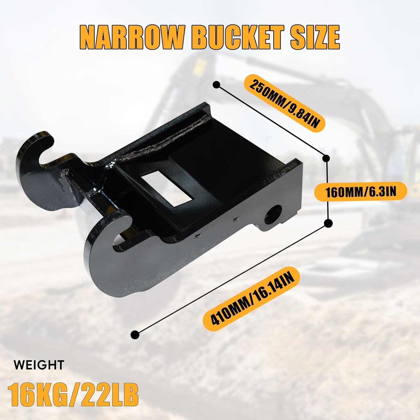 Quick Coupler Bracket for Bobcat E-Series Mini Excavators, Black-Coated Steel, Quick Change Attachments Bracket