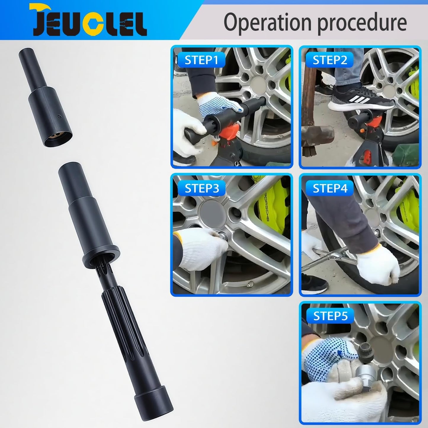 Universal Wheel Locking Nut, Wheel Hub Bolt Screw Extractor, Wheel Lock Nut Socket Removal, Wheel Anti-Theft