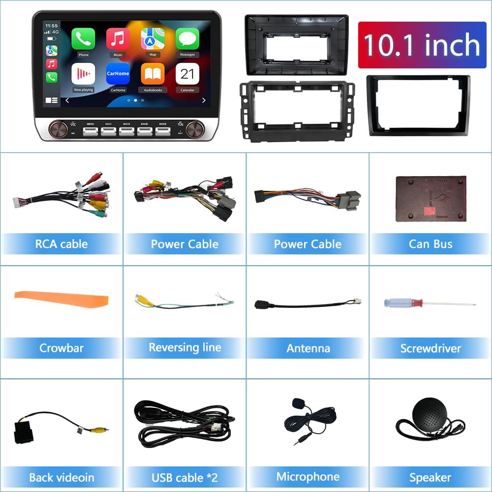 Android 13 2GB+64GB Car Radio Compatible for Chevy Chevrolet Silverado Tahoe Equinox GMC Sierra Yukon