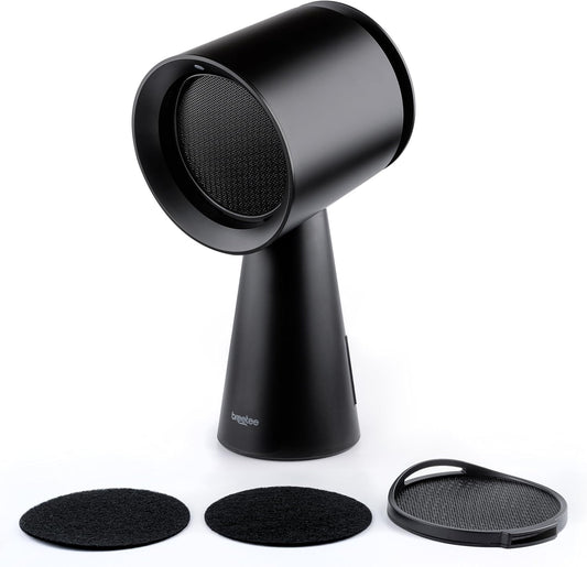 Portable Range Hood Kitchen - Powerful 3-Speed Suction Desktop Compact Range Hood with Double Filter, Black