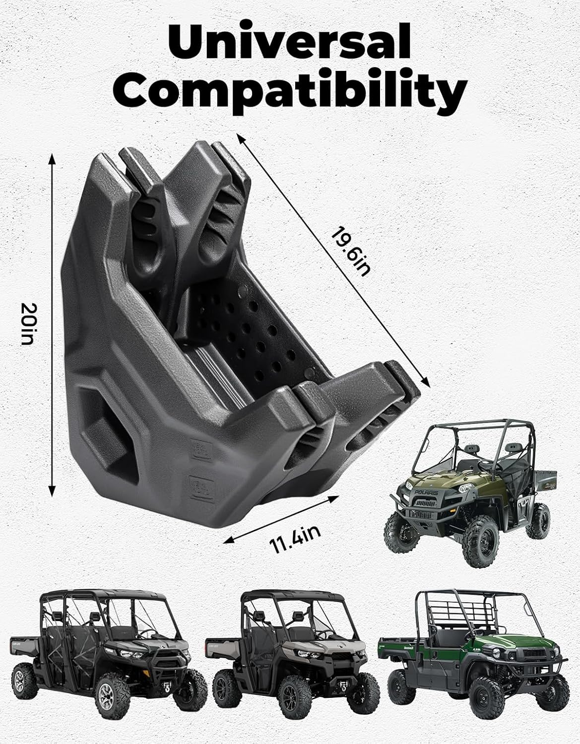 UTV Hunting Tool Holder Rack, Universal On Seat Hunting Tool Mount, Seat Mount Bracket Compatible