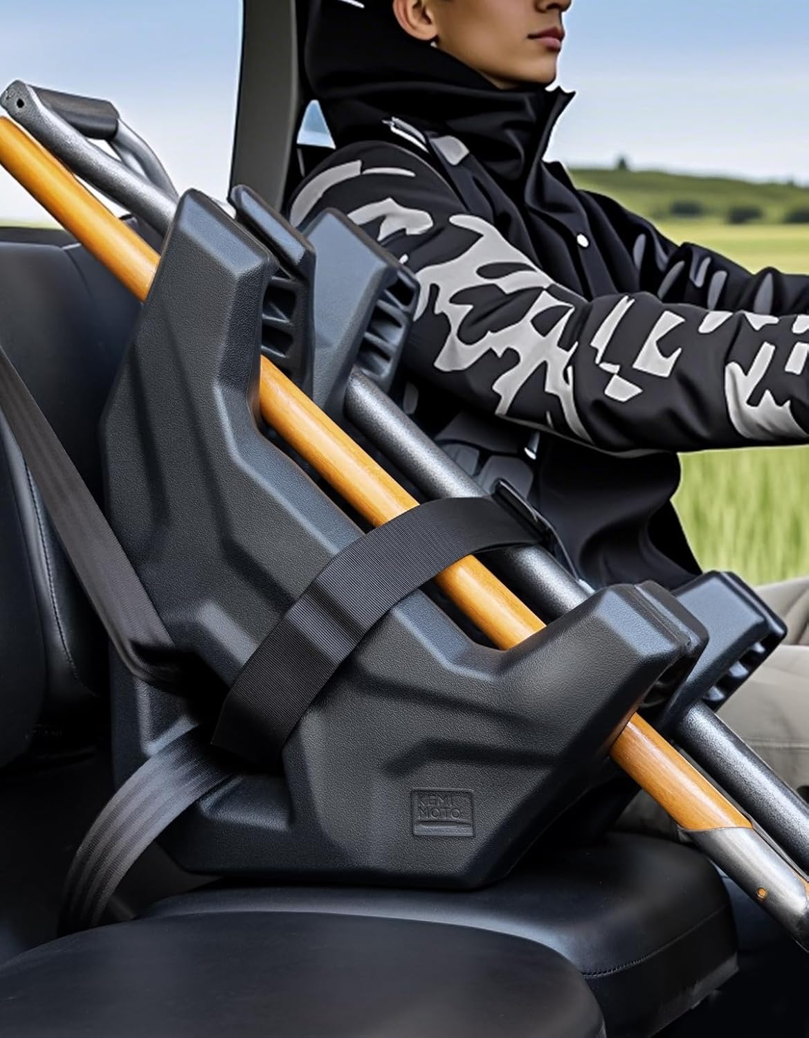 UTV Hunting Tool Holder Rack, Universal On Seat Hunting Tool Mount, Seat Mount Bracket Compatible