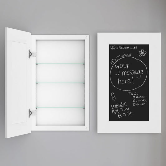 Medicine Cabinet No Mirror, Recessed Medicine Cabinet, Hidden in Wall Niche, Without Mirror, Chalkboard, Concealed