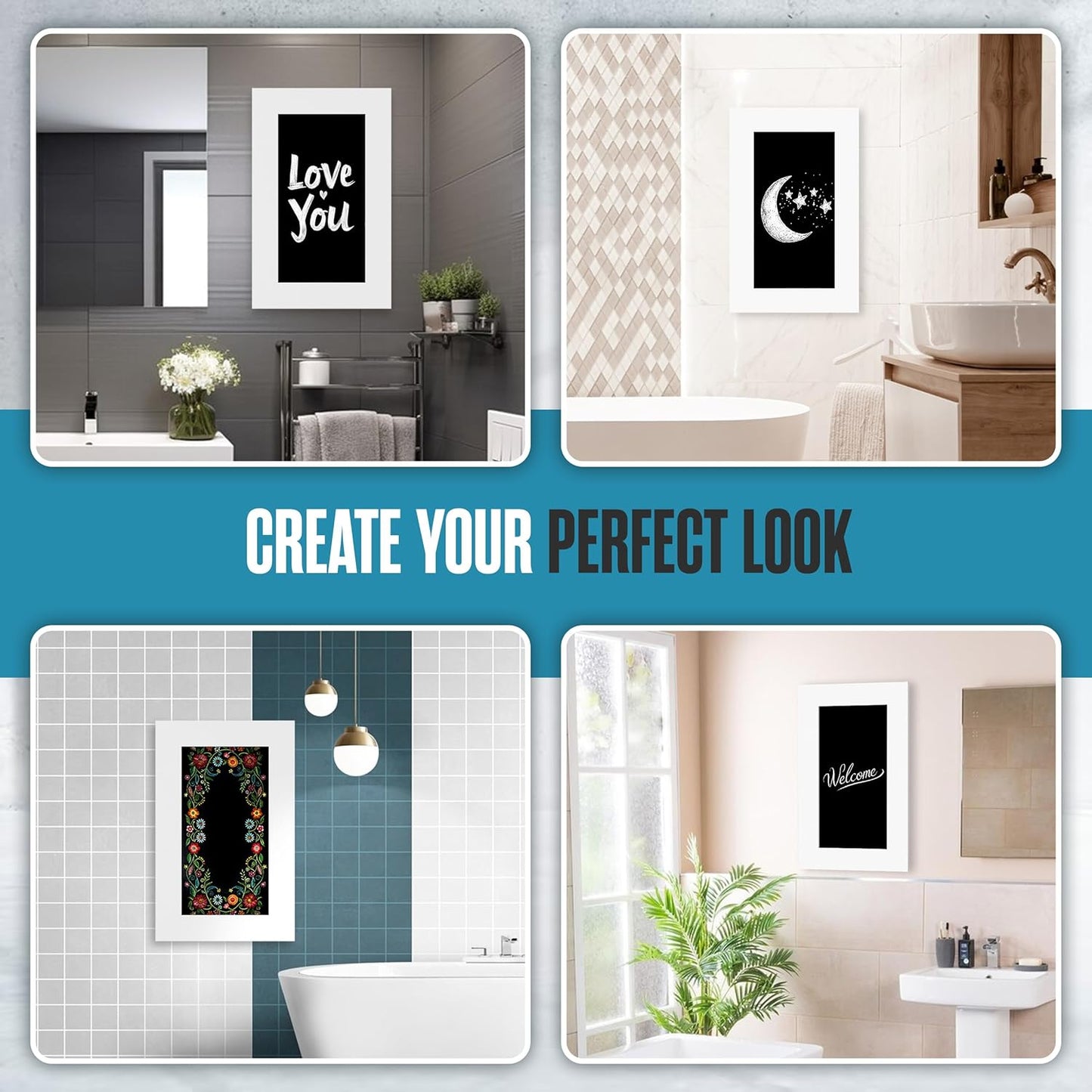 Medicine Cabinet No Mirror, Recessed Medicine Cabinet, Hidden in Wall Niche, Without Mirror, Chalkboard, Concealed