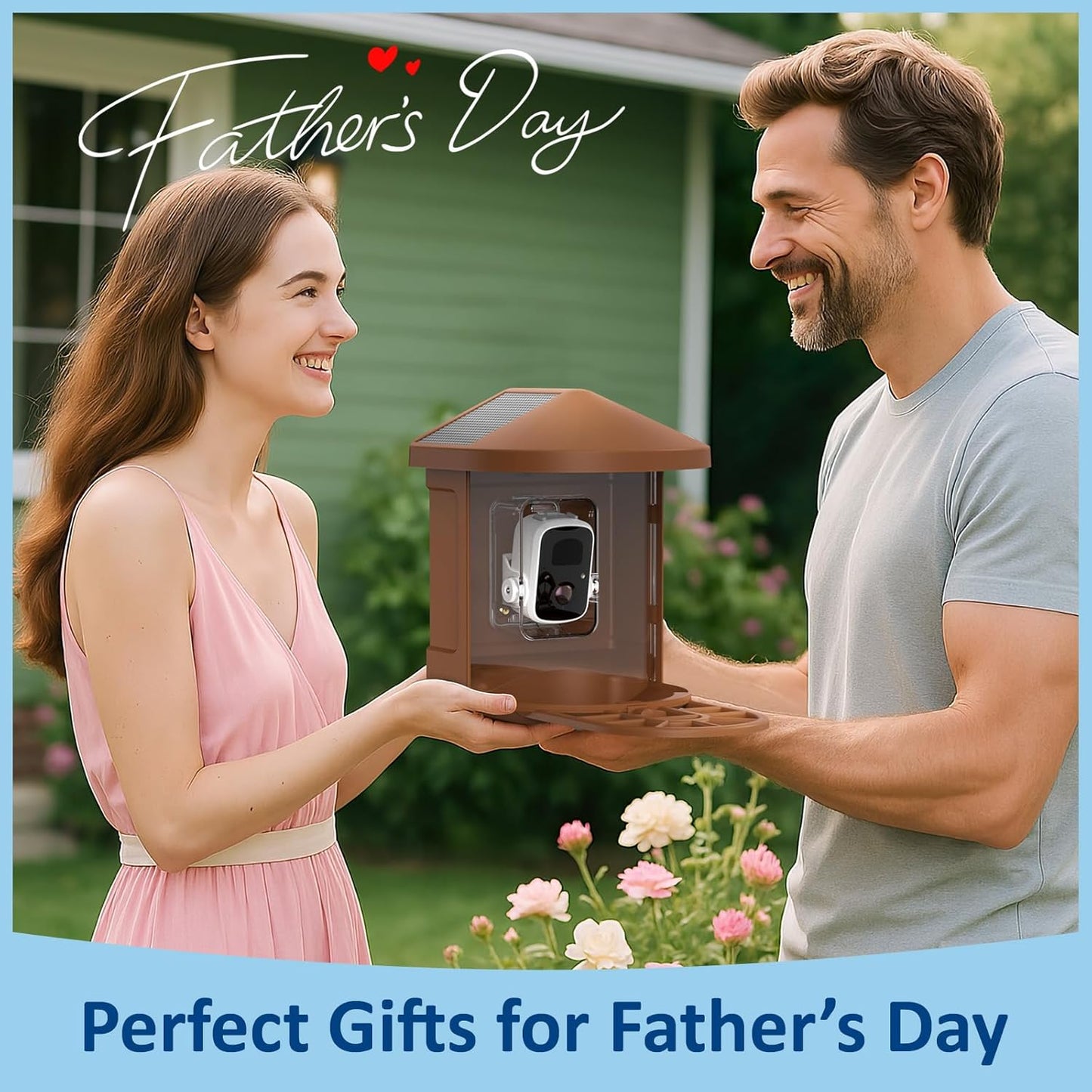Smart Bird Feeder with Camera, 2K Ultra HD Live Stream, AI Bird ID for 10,000+ Species, 3 Solar Powered, IP65